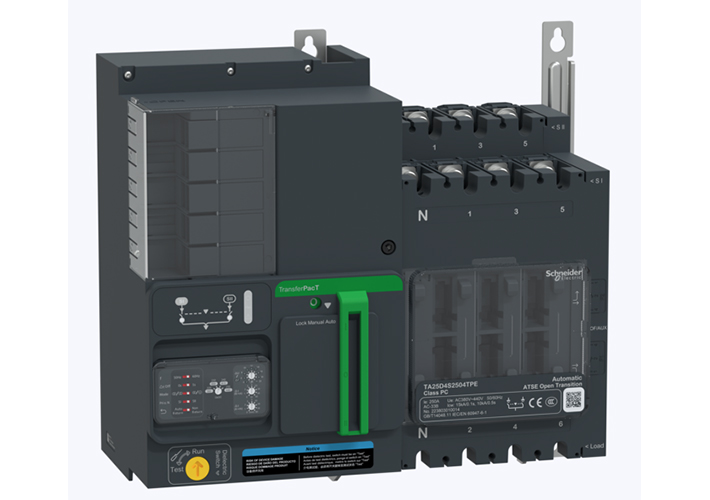 Foto La última generación de conmutadores automáticos de redes TransferPacT de Schneider Electric propone un diseño robusto, fiable, modular y escalable, con la máxima velocidad de transferencia del mercado.